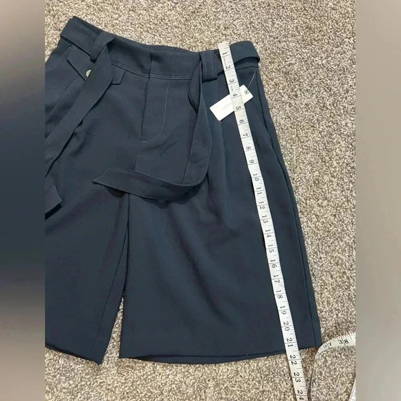 MAEVE ANTHROPOLOGIE TROUSER SHORTS NAVY BLUE RELAXED POCKETS SIZE 0 XSMALL NWT - Picture 12 of 14